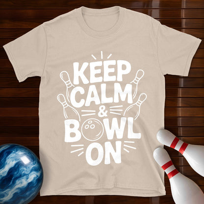 Keep Calm And Bowl On T-Shirt