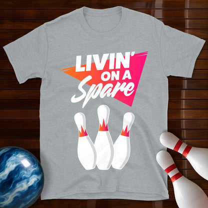 Livin' On A Spare Retro Bowling T-Shirt