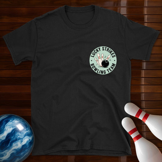 Lucky Strikes Bowling Badge T-Shirt