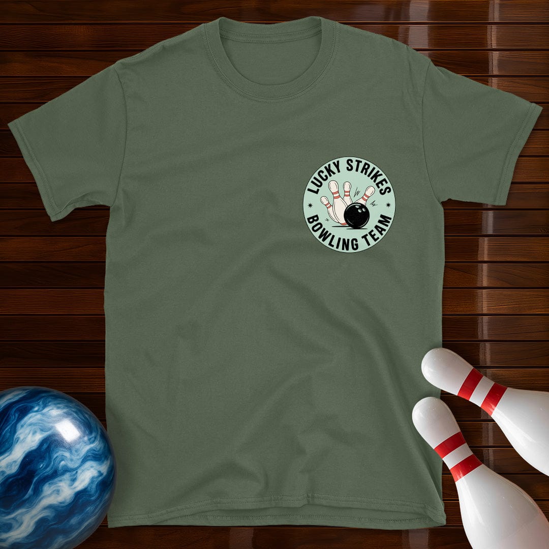 Lucky Strikes Bowling Badge T-Shirt