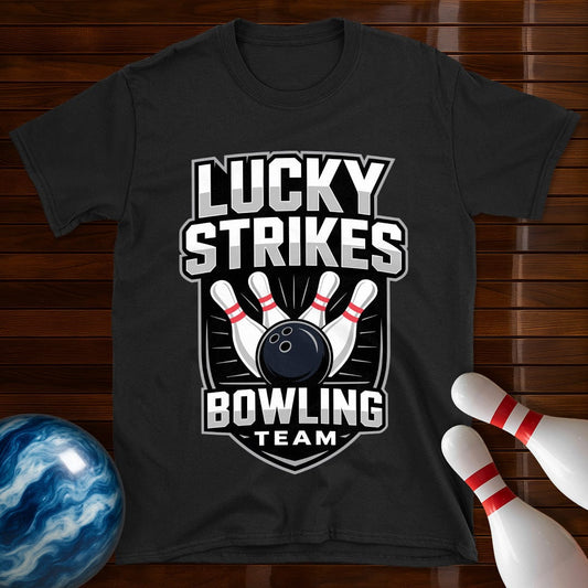 Lucky Strikes Men's Bowling Team T-Shirt