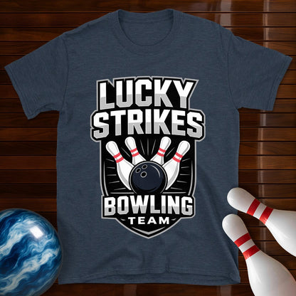 Lucky Strikes Men's Bowling Team T-Shirt