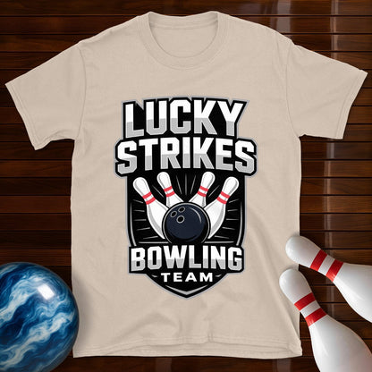 Lucky Strikes Men's Bowling Team T-Shirt