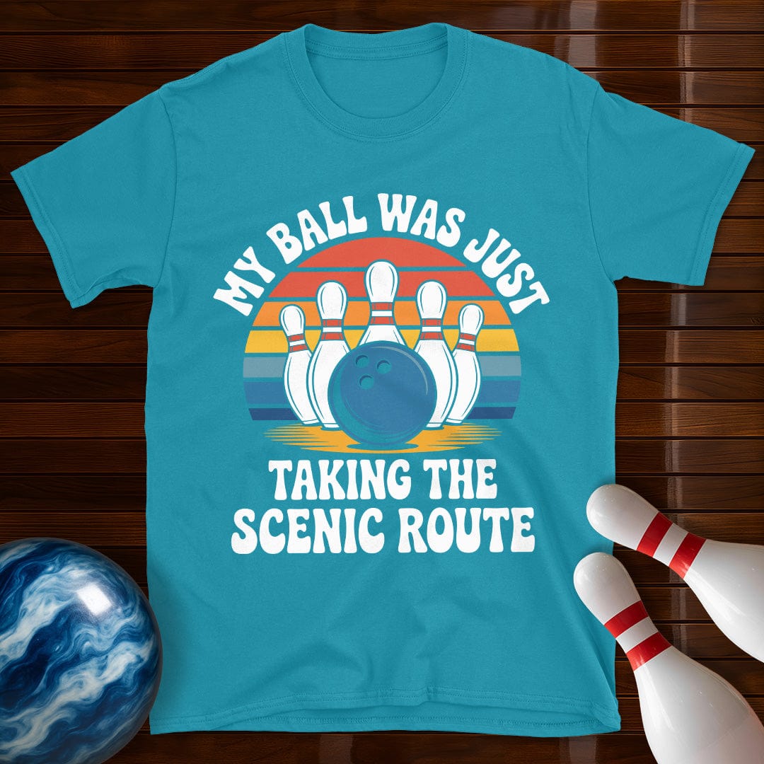 My Ball Was Just Taking The Scenic Route Bowling Shirt