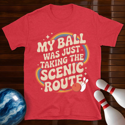 My Ball Was Just Taking The Scenic Route Retro Tee