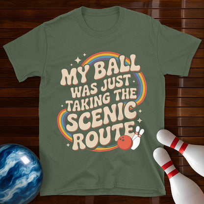 My Ball Was Just Taking The Scenic Route Retro Tee
