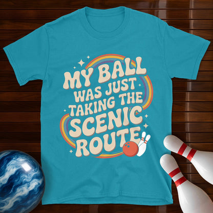 My Ball Was Just Taking The Scenic Route Retro Tee