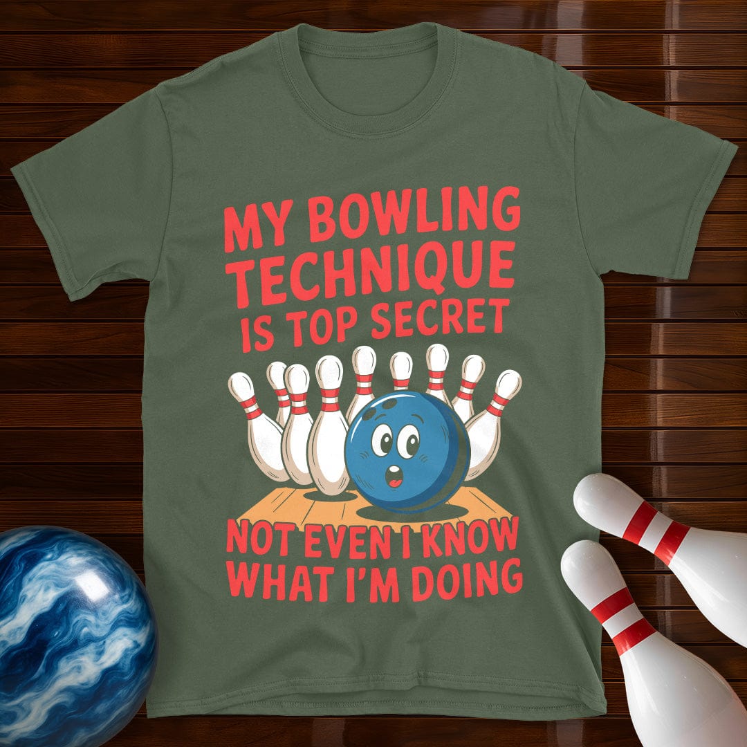 My Bowling Technique Is Top Secret Bowling T-Shirt