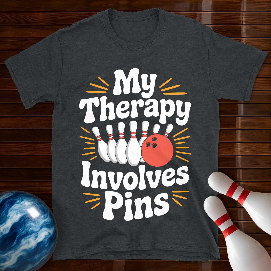 My Therapy Involves Pins Bowling T-Shirt