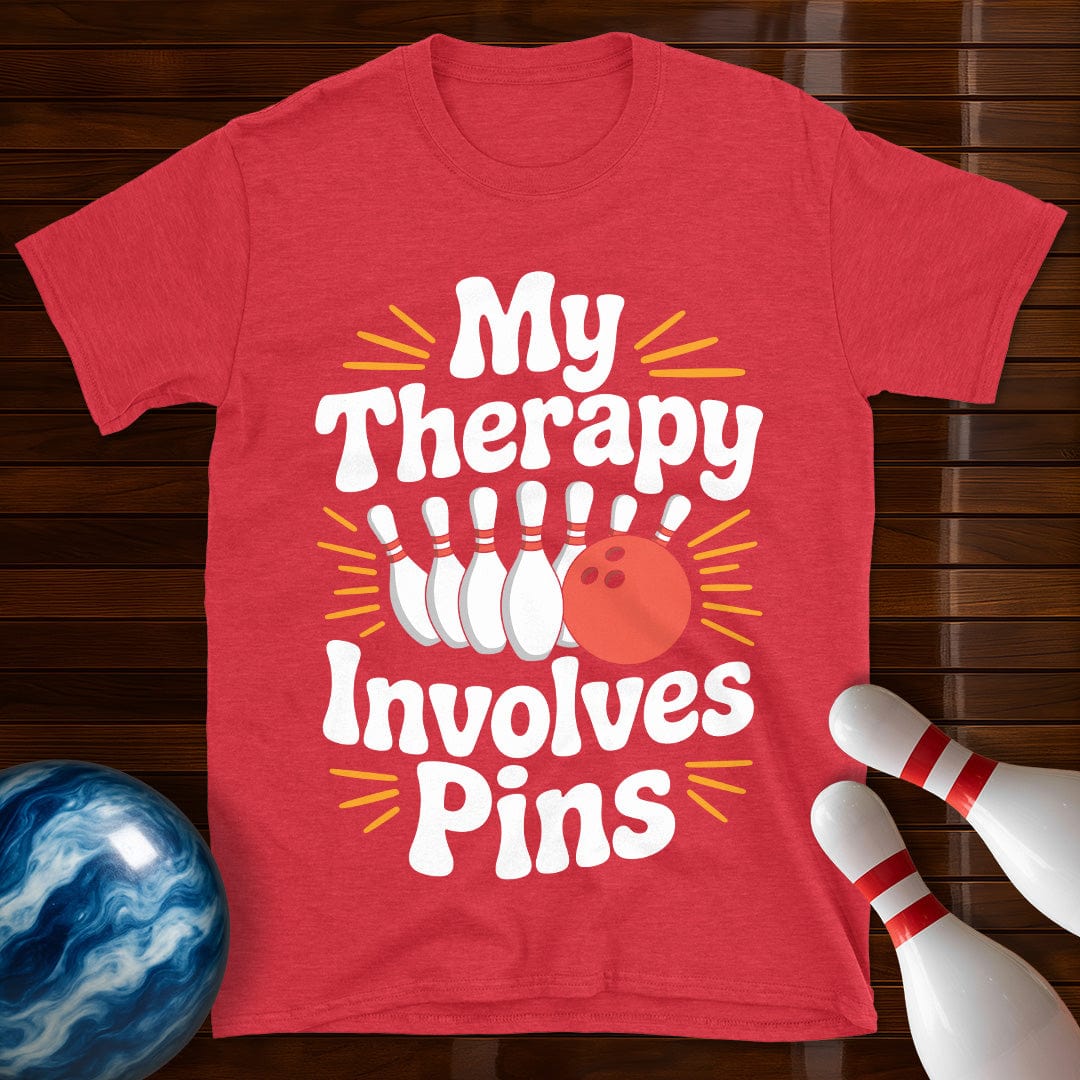 My Therapy Involves Pins Bowling T-Shirt