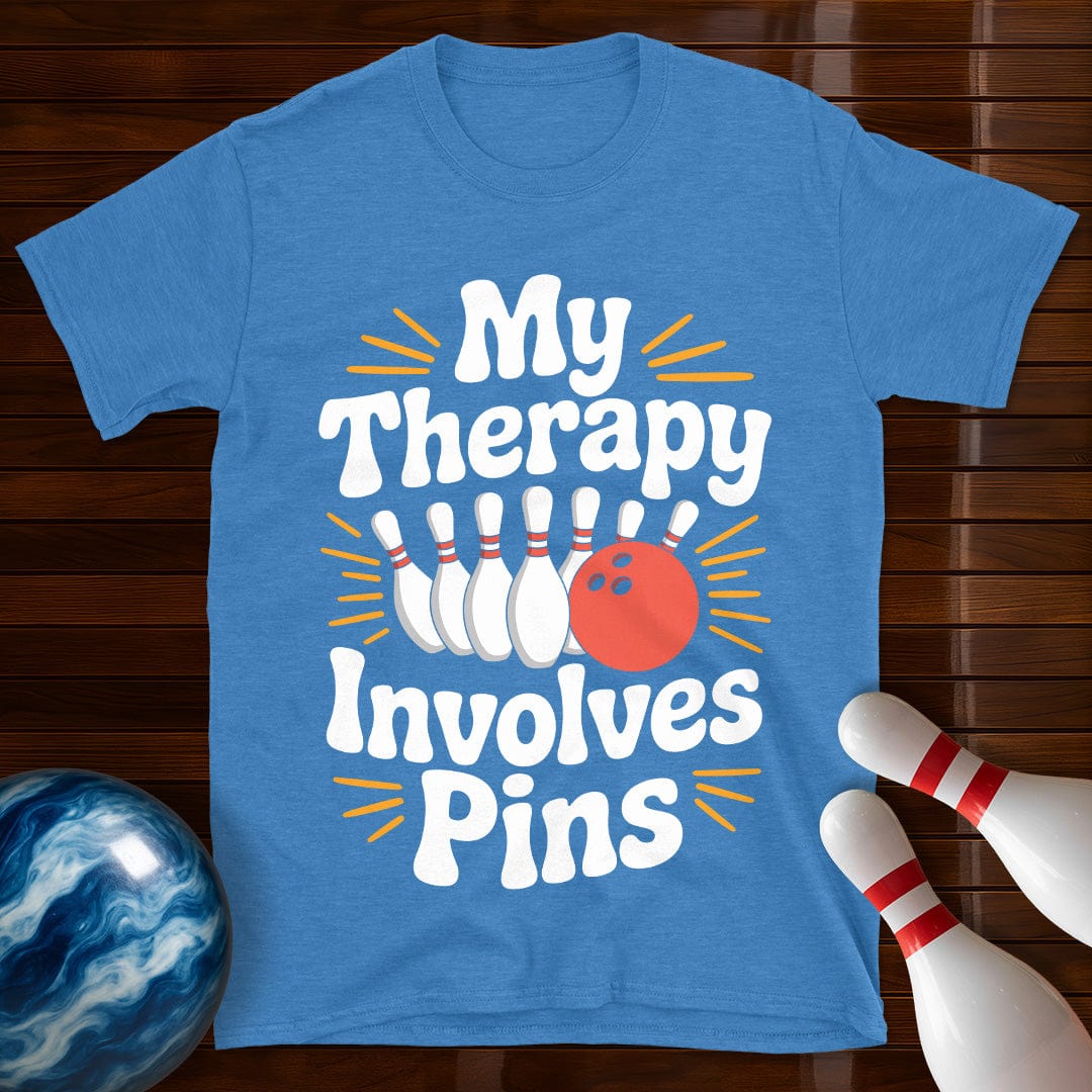 My Therapy Involves Pins Bowling T-Shirt
