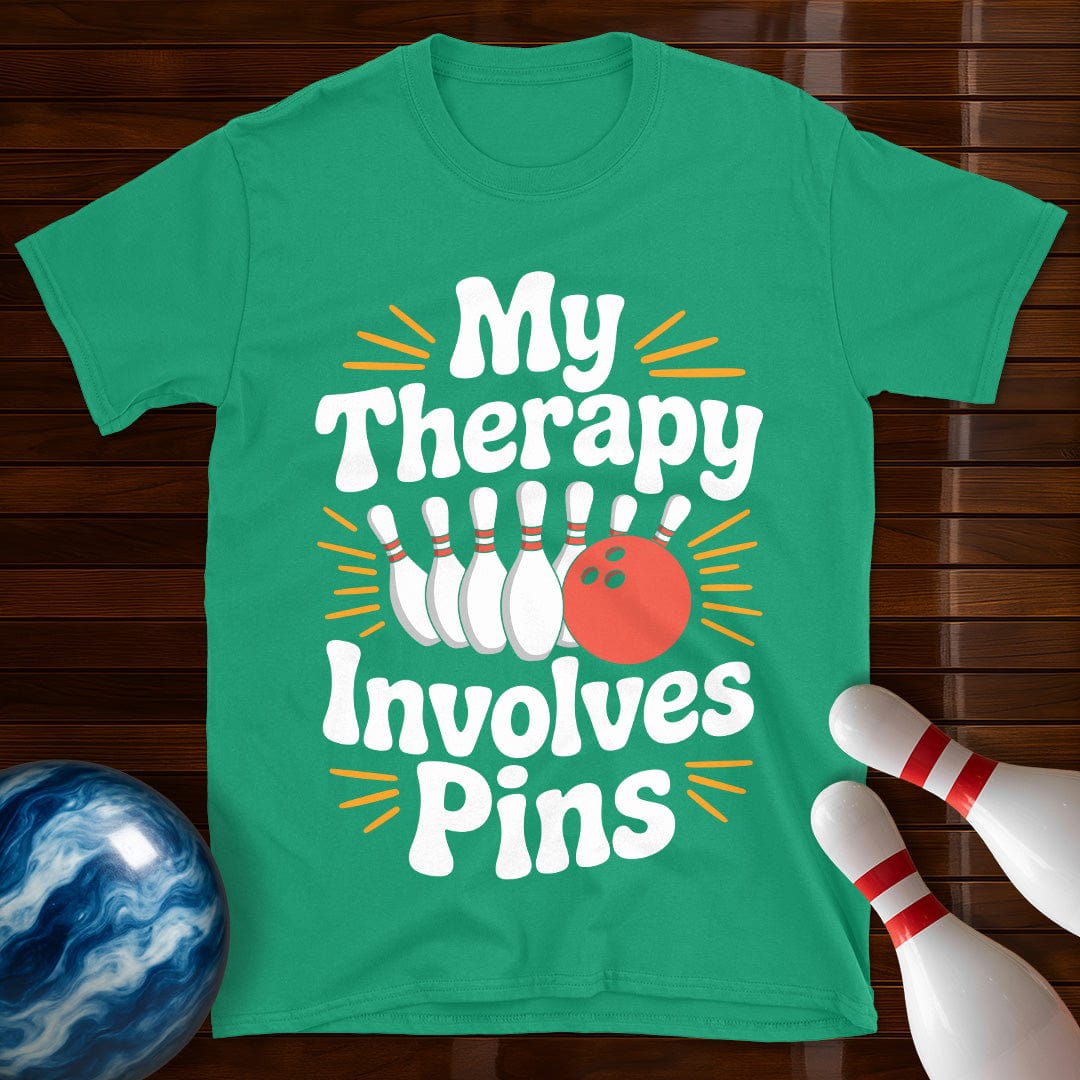 My Therapy Involves Pins Bowling T-Shirt