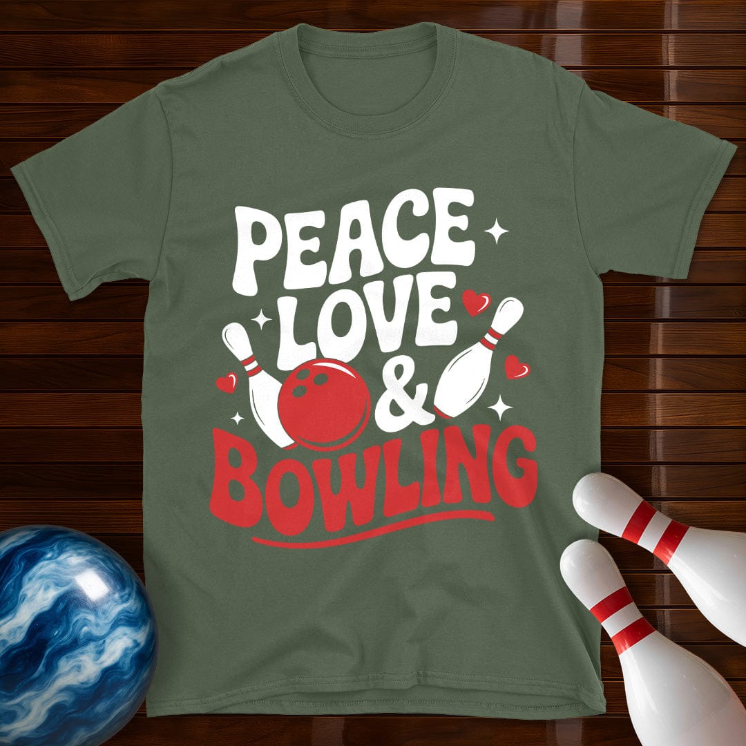 Peace Love Bowling T-Shirt