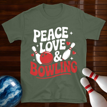 Peace Love Bowling T-Shirt