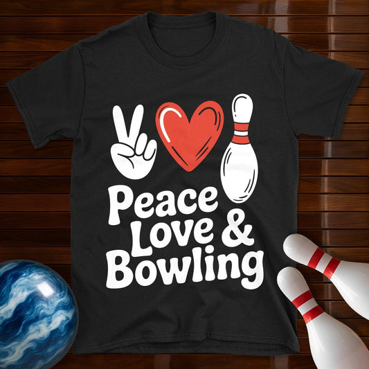 Peace Love Bowling Vintage T-Shirt