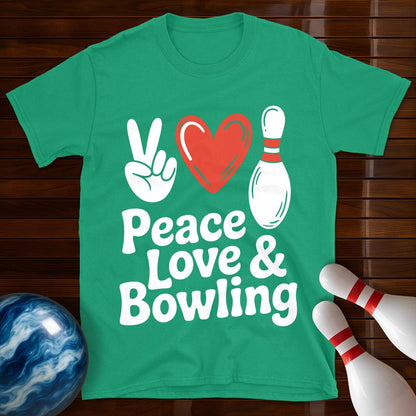 Peace Love Bowling Vintage T-Shirt