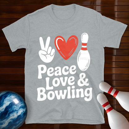 Peace Love Bowling Vintage T-Shirt