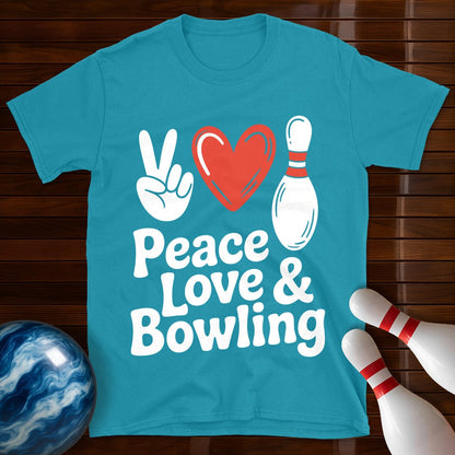 Peace Love Bowling Vintage T-Shirt