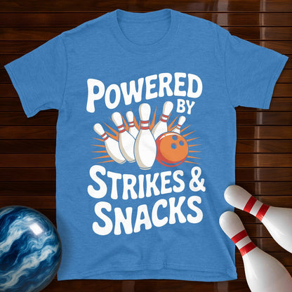 Powered By Strikes And Snacks T-Shirt