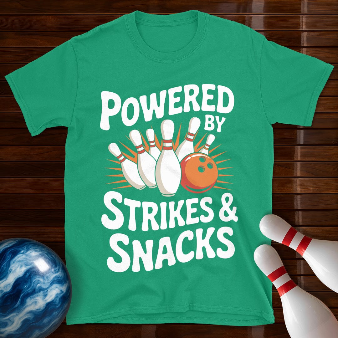 Powered By Strikes And Snacks T-Shirt