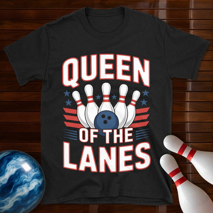 Queen Of The Lanes Bowling Tee