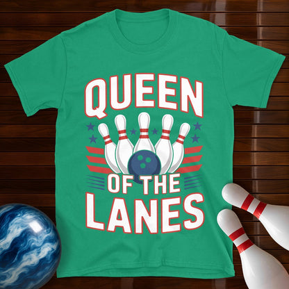 Queen Of The Lanes Bowling Tee