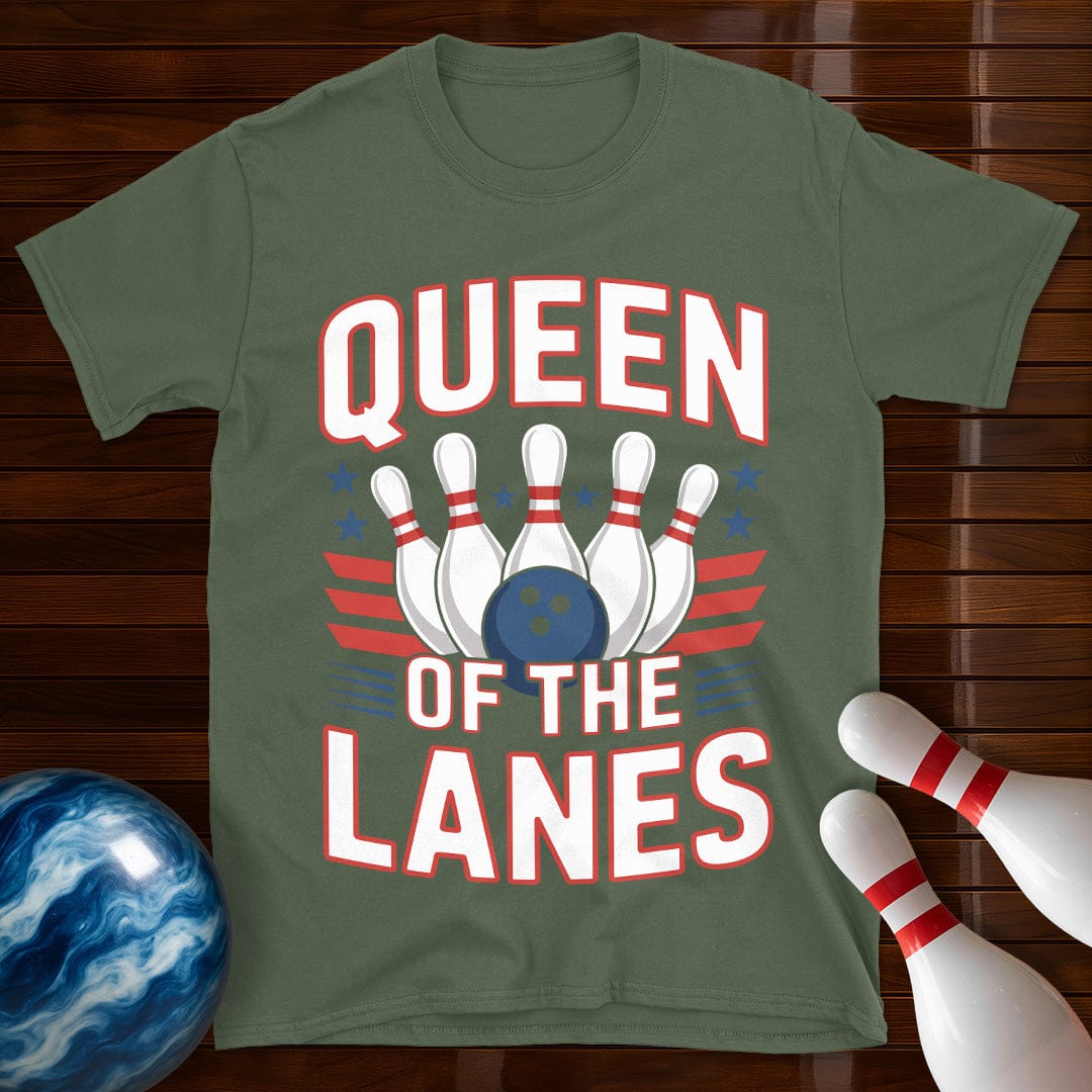 Queen Of The Lanes Bowling Tee