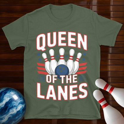 Queen Of The Lanes Bowling Tee