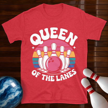 Queen Of The Lanes Retro Bowling T-Shirt