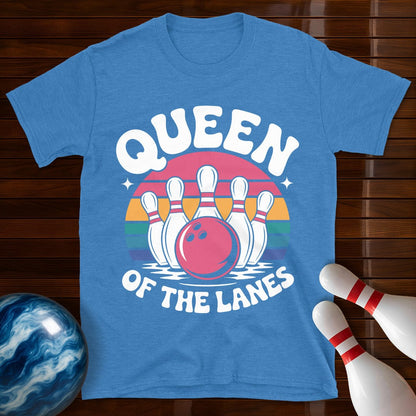 Queen Of The Lanes Retro Bowling T-Shirt