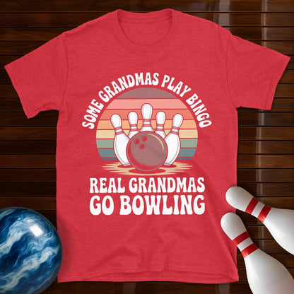 Real Grandmas Go Bowling Funny Tee