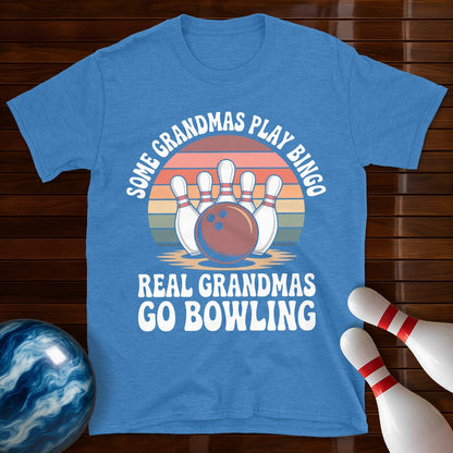 Real Grandmas Go Bowling Funny Tee