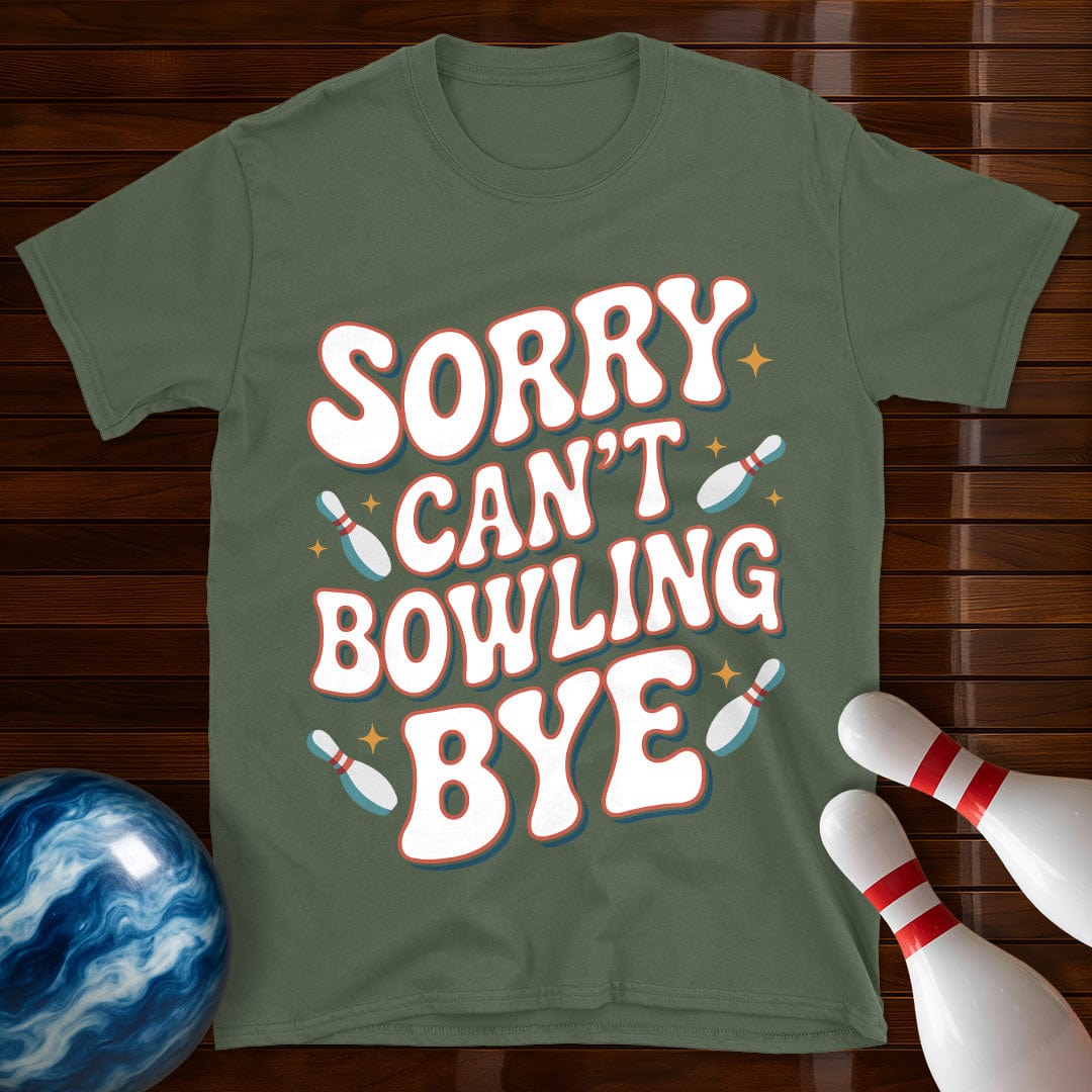 Sorry Can't Bowling Bye Retro Bowling Shirt