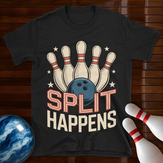 Split Happens Funny Bowling Tee