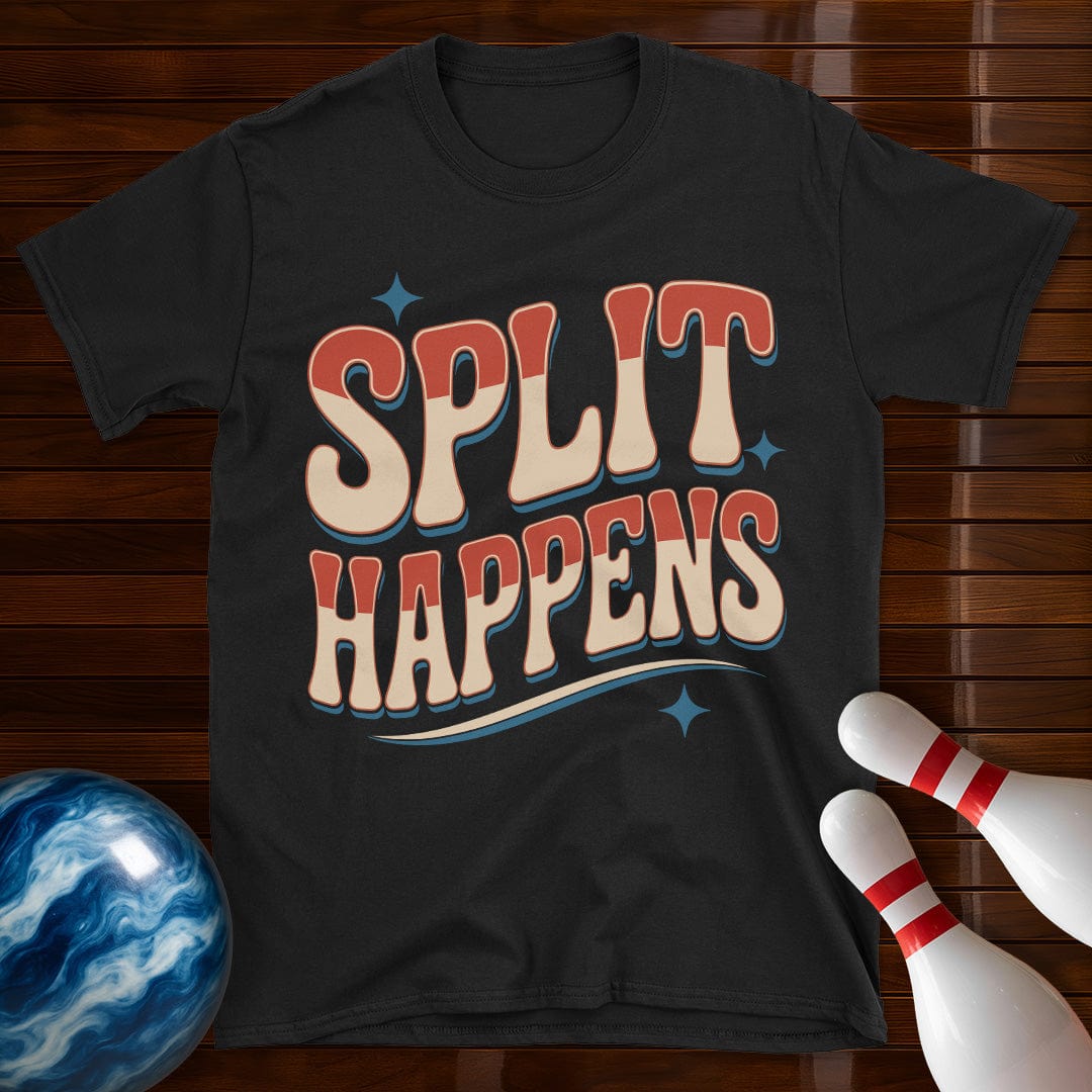 Split Happens Vintage Bowling T-Shirt
