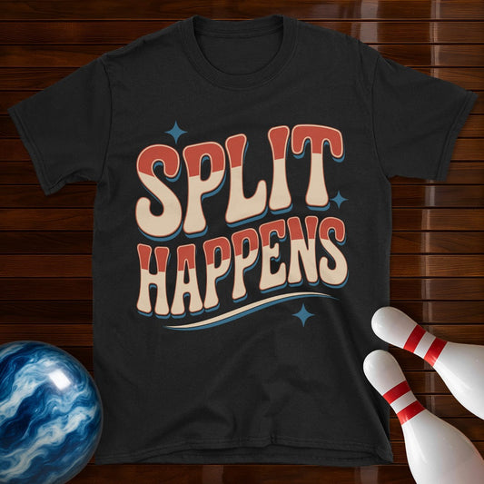 Split Happens Vintage Bowling T-Shirt