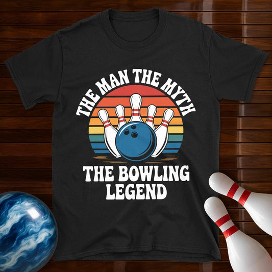The Man The Myth The Bowling Legend Retro Tee