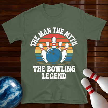 The Man The Myth The Bowling Legend Retro Tee