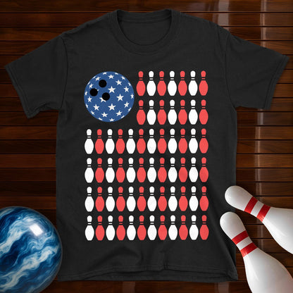 USA Flag Bowling T-Shirt