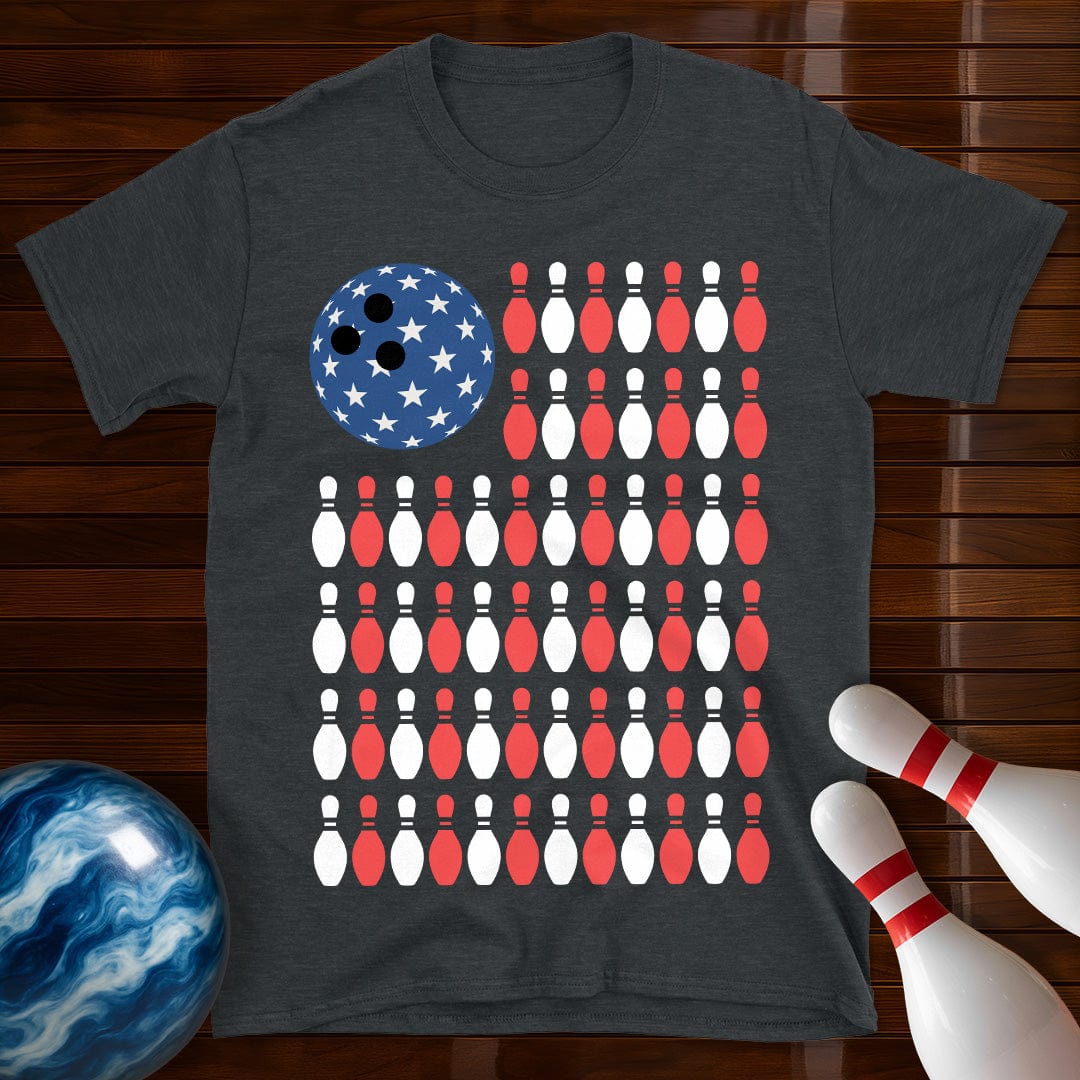 USA Flag Bowling T-Shirt