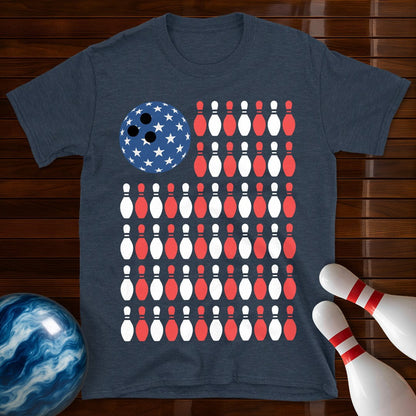 USA Flag Bowling T-Shirt