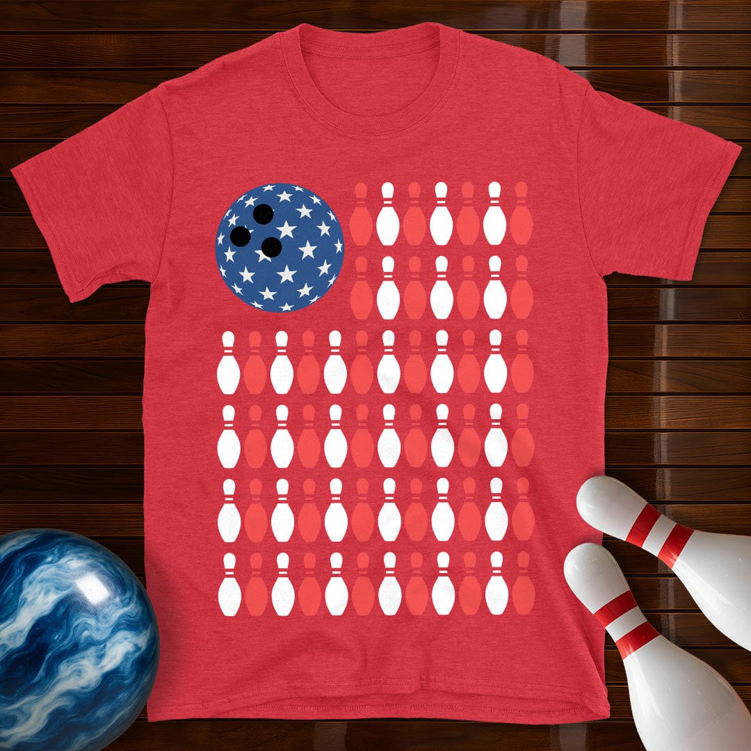 USA Flag Bowling T-Shirt