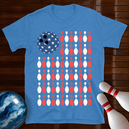 USA Flag Bowling T-Shirt