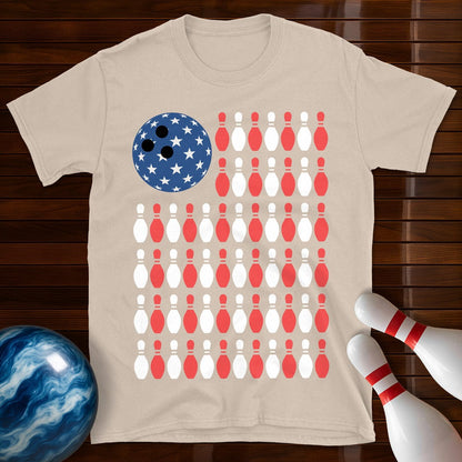 USA Flag Bowling T-Shirt