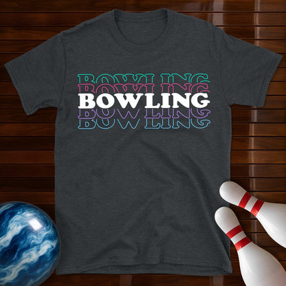 Women's Bowling Retro Text T-Shirt