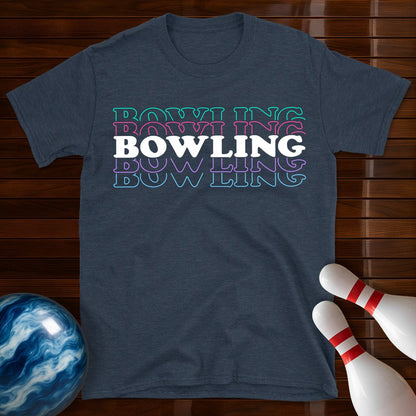 Women's Bowling Retro Text T-Shirt