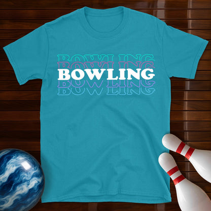 Women's Bowling Retro Text T-Shirt