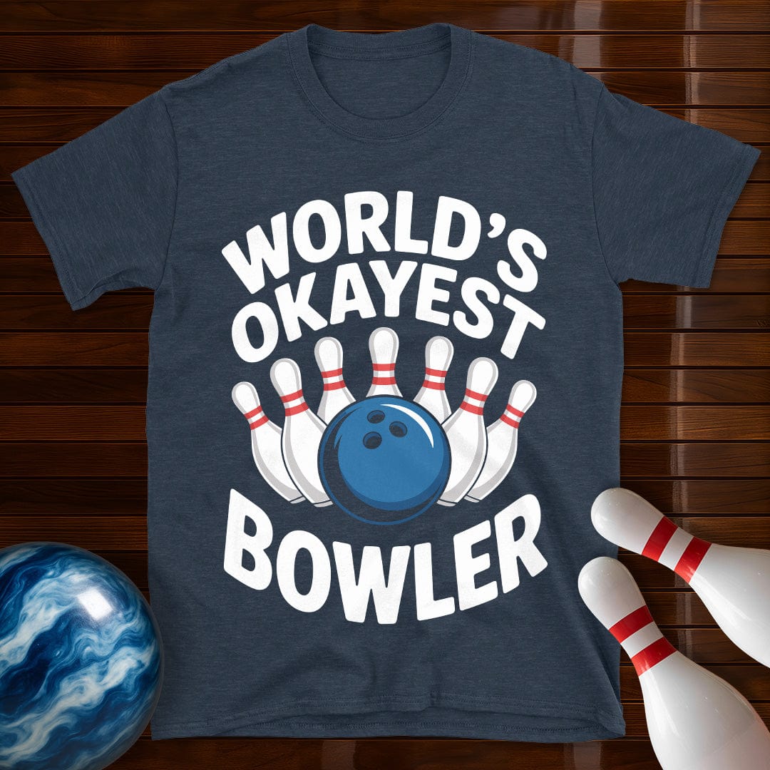 World's Okayest Bowler Funny Tee