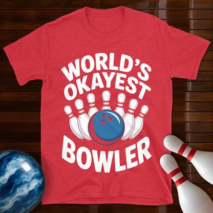 World's Okayest Bowler Funny Tee