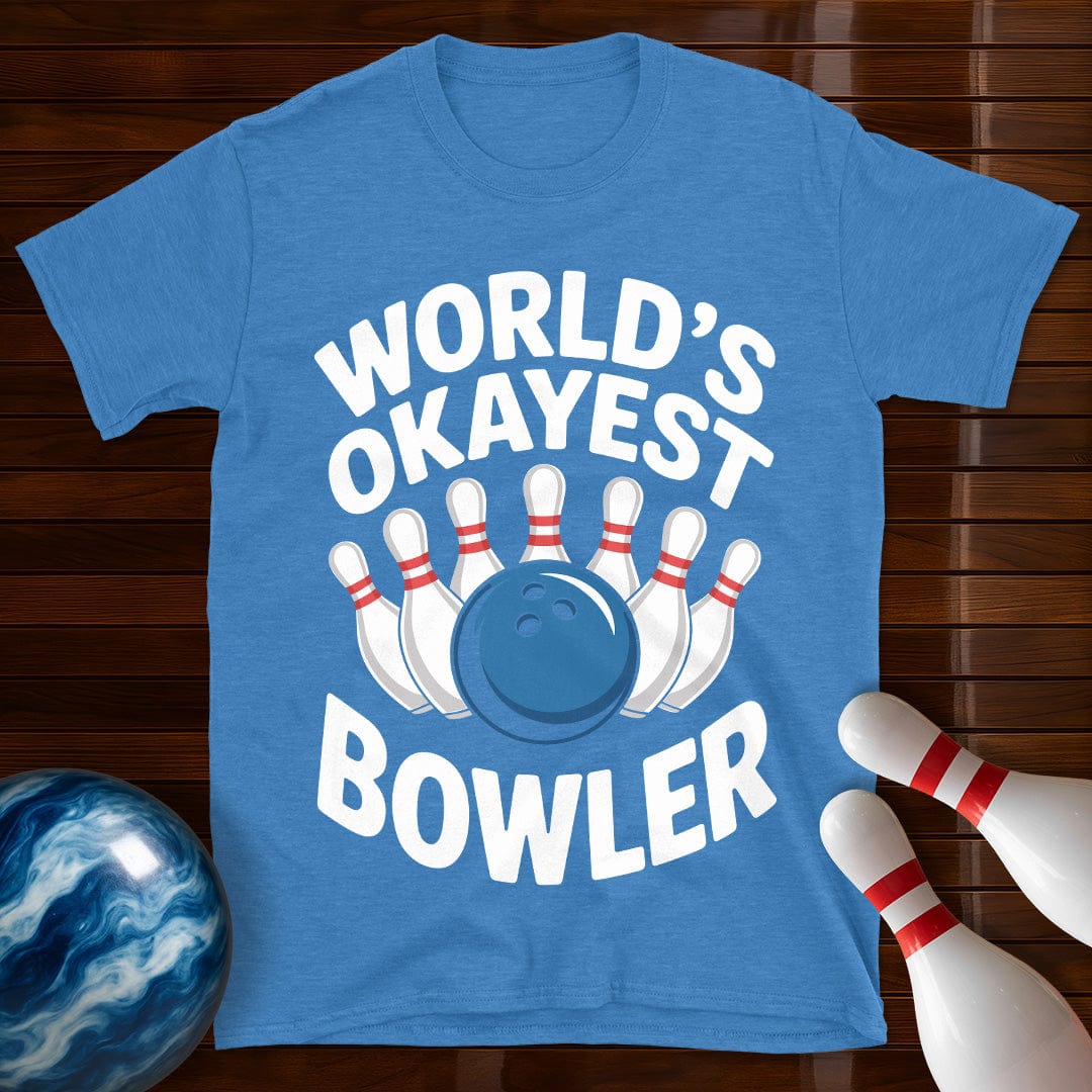 World's Okayest Bowler Funny Tee